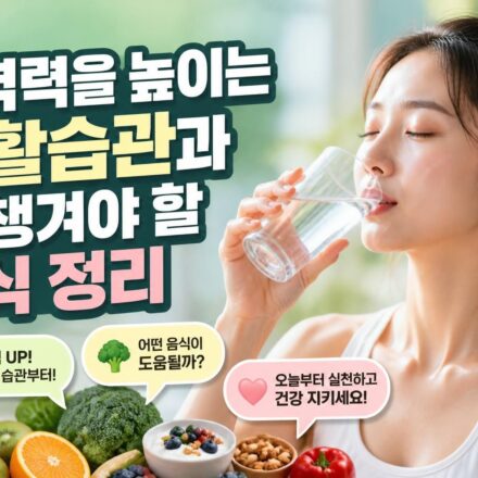 면역력을 높이는 생활습관과 꼭 챙겨야 할 음식 정리
