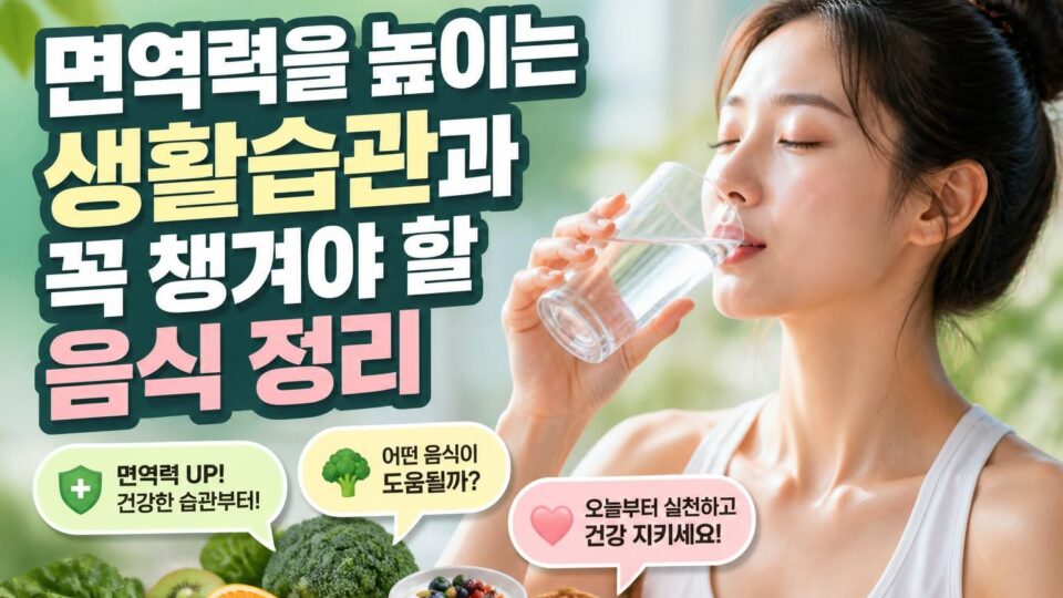 면역력을 높이는 생활습관과 꼭 챙겨야 할 음식 정리