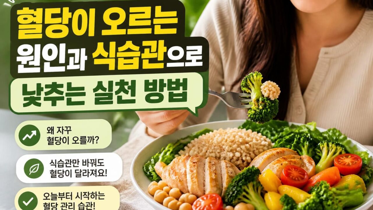 혈당이 오르는 원인과 식습관으로 낮추는 실천 방법