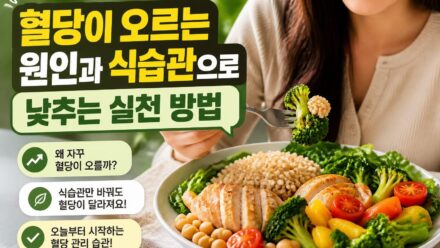 혈당이 오르는 원인과 식습관으로 낮추는 실천 방법