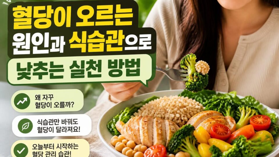 혈당이 오르는 원인과 식습관으로 낮추는 실천 방법
