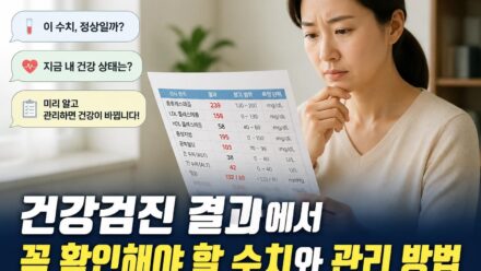 건강검진 결과에서 꼭 확인해야 할 수치와 관리 방법