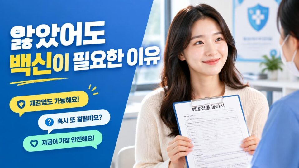 대상포진 백신 접종을 앞두고 진료 전 체크하는 모습