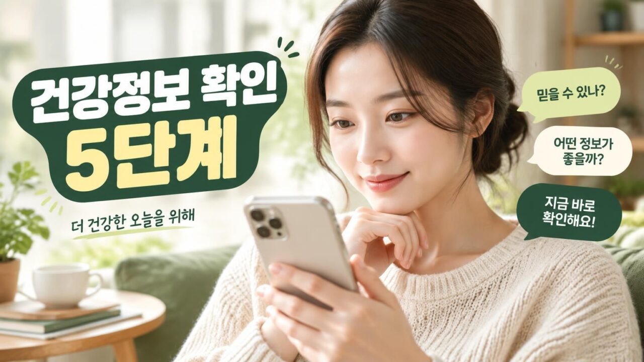 인터넷에서 건강정보를 확인하는 방법과 기준을 정리한 화면