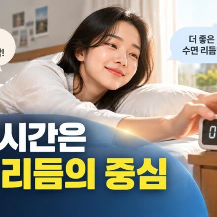 기상 시간을 맞추며 수면 리듬을 조절하는 사람의 모습
